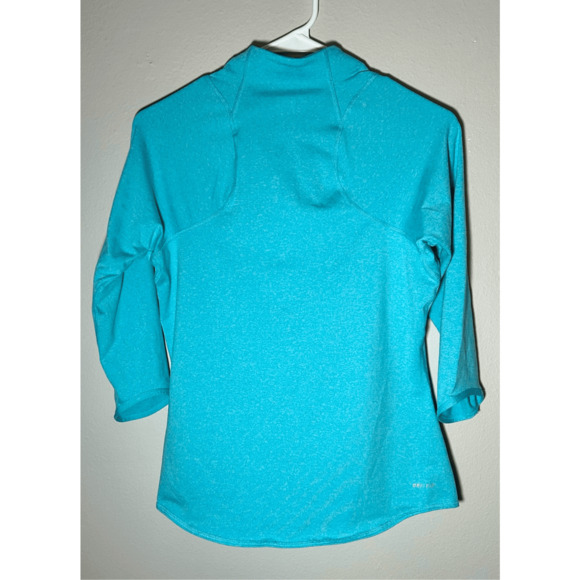 Nike Women’s Light Blue Dri-fit Active Running Jacket 3/4 Sleeves Sz M - Picture 4 of 7